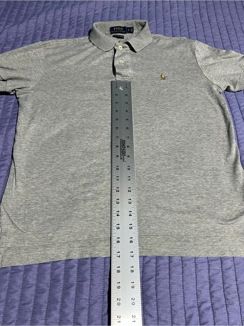 Ralph Lauren Kids Heather Gray Polo with Embroidered Pony